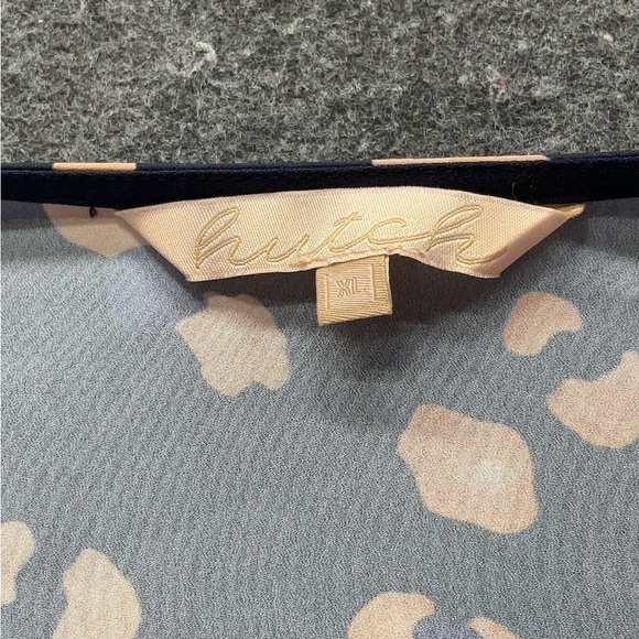 Hutch Women’s XL Navy and Pink Animal Print Jumpsuit with Ruffles - Picture 3 of 4